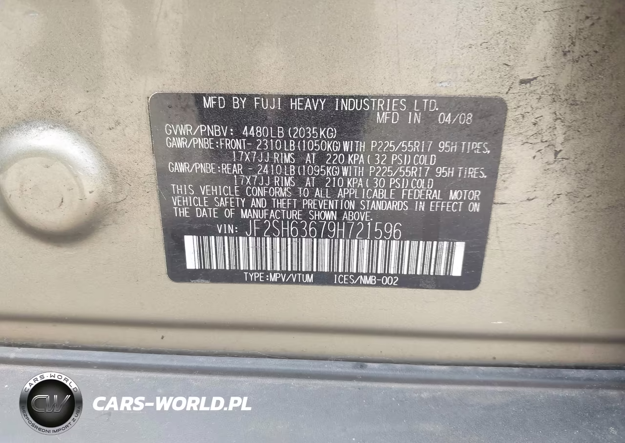 2009 Subaru Forester 2.5X VIN:JF2SH63679H721596 - 9