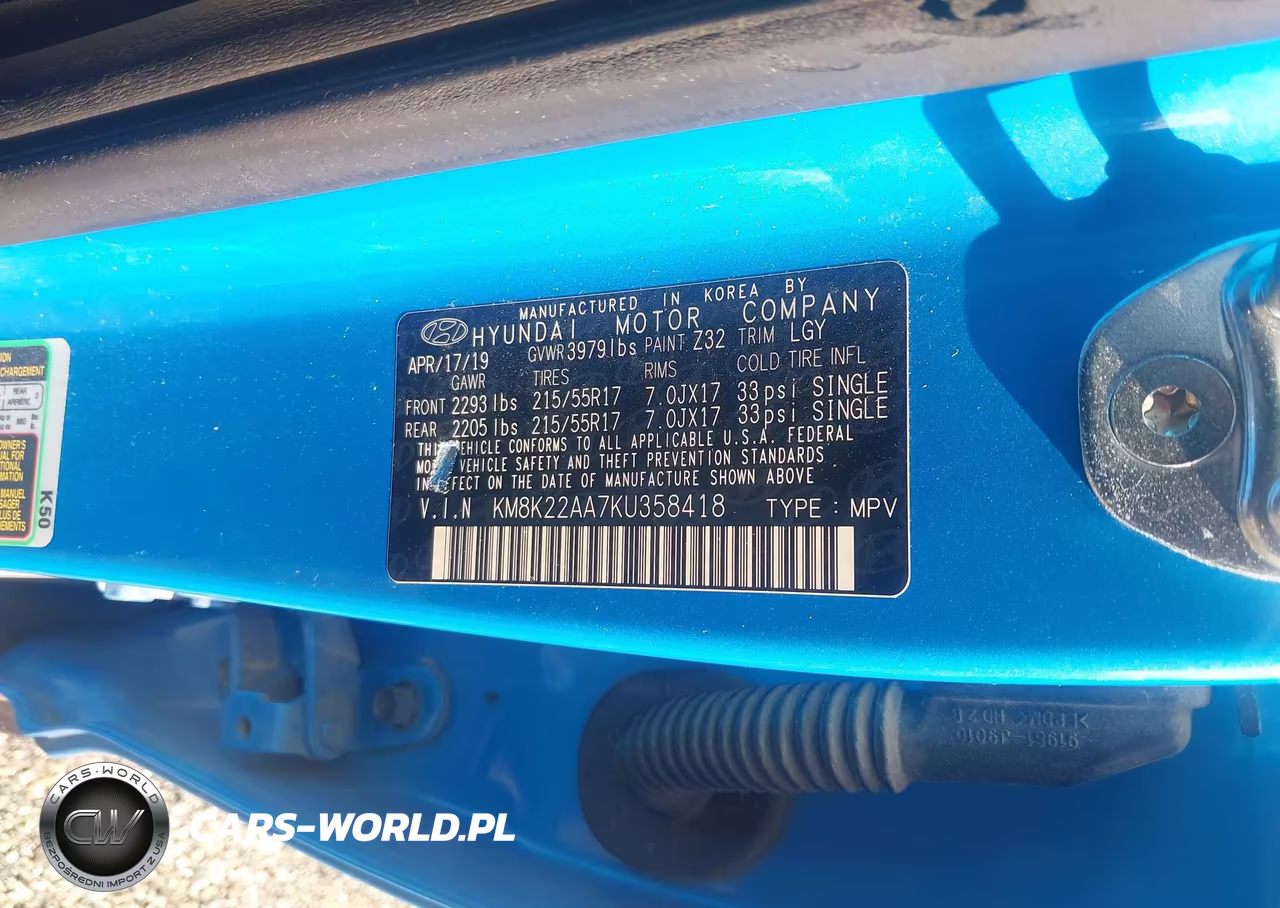 2019 Hyundai Kona Sel VIN:KM8K22AA7KU358418 - 9