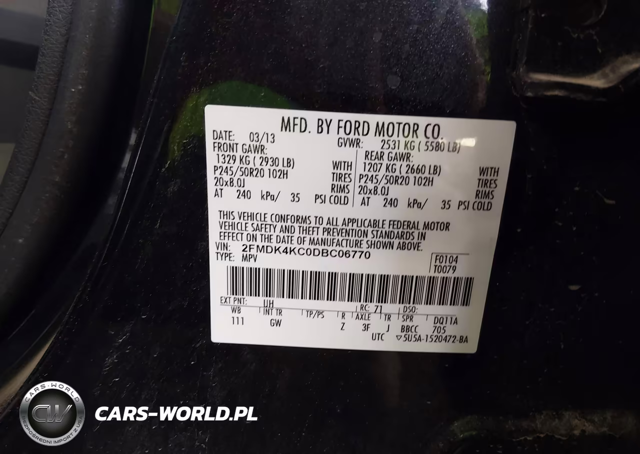 2013 Ford Edge Limited VIN:2FMDK4KC0DBC06770 - 9