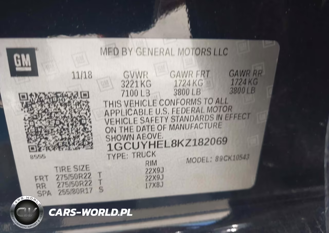 2019 Chevrolet Silverado 1500 High Country VIN:1GCUYHEL8KZ182069 - 9
