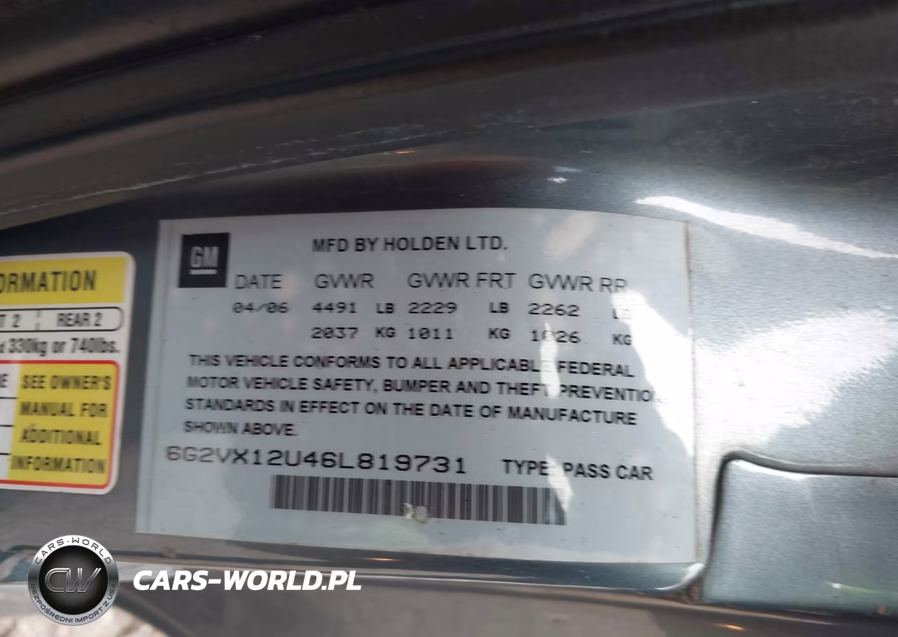 2006 Pontiac Gto VIN:6G2VX12U46L819731 - 9