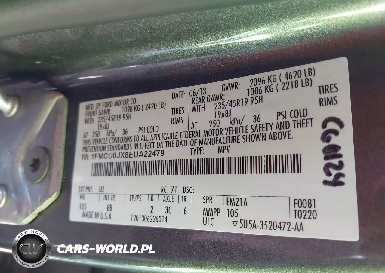 2014 Ford Escape Titanium VIN:1FMCU0JX8EUA22479 - 9