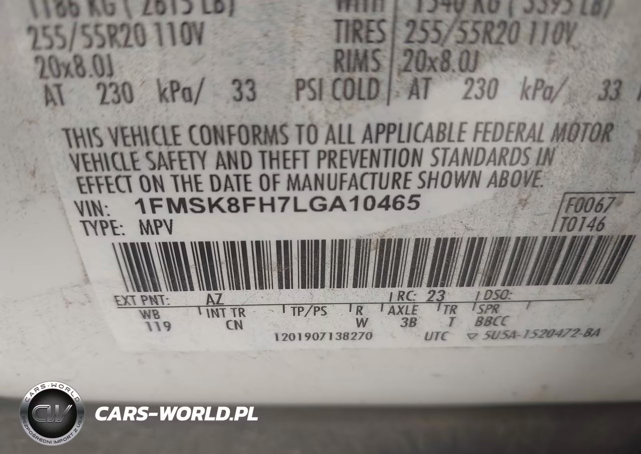 2020 Ford Explorer Limited VIN:1FMSK8FH7LGA10465 - 9