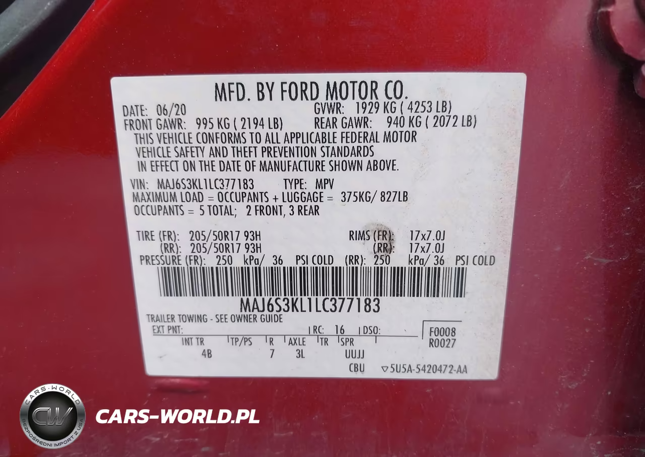 2020 Ford Ecosport Titanium VIN:MAJ6S3KL1LC377183 - 9