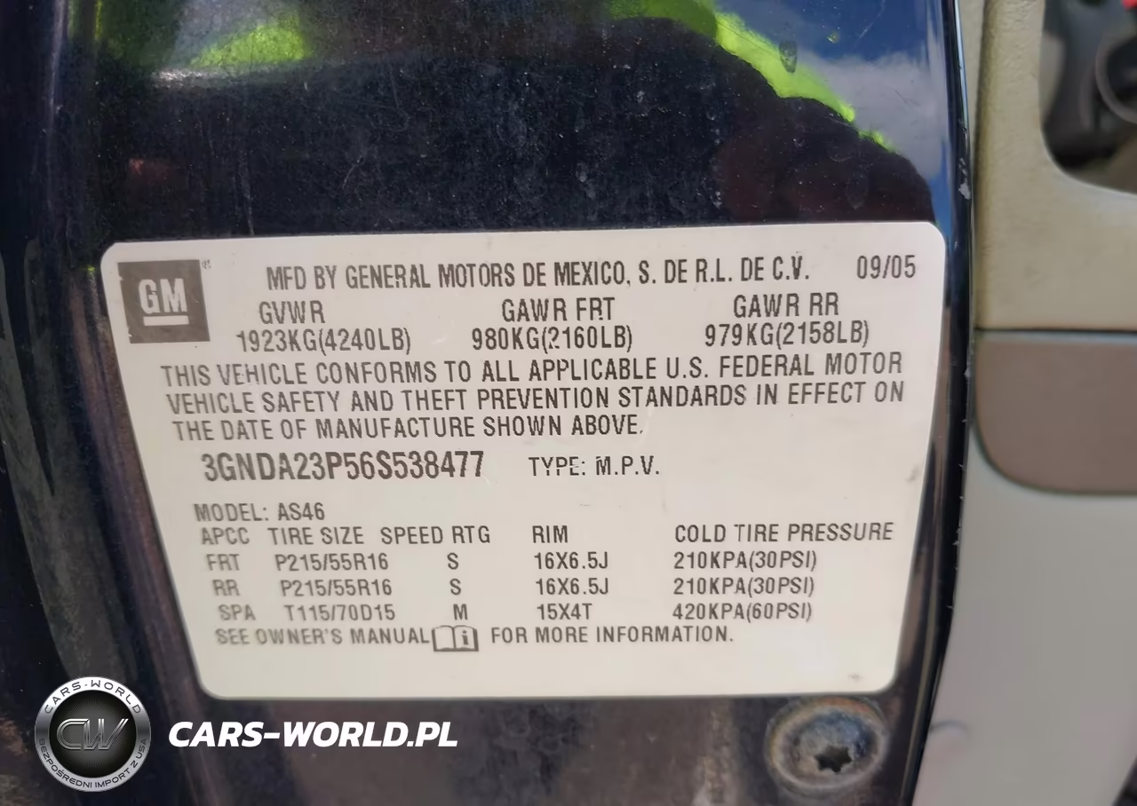 2006 Chevrolet Hhr Lt VIN:3GNDA23P56S538477 - 9