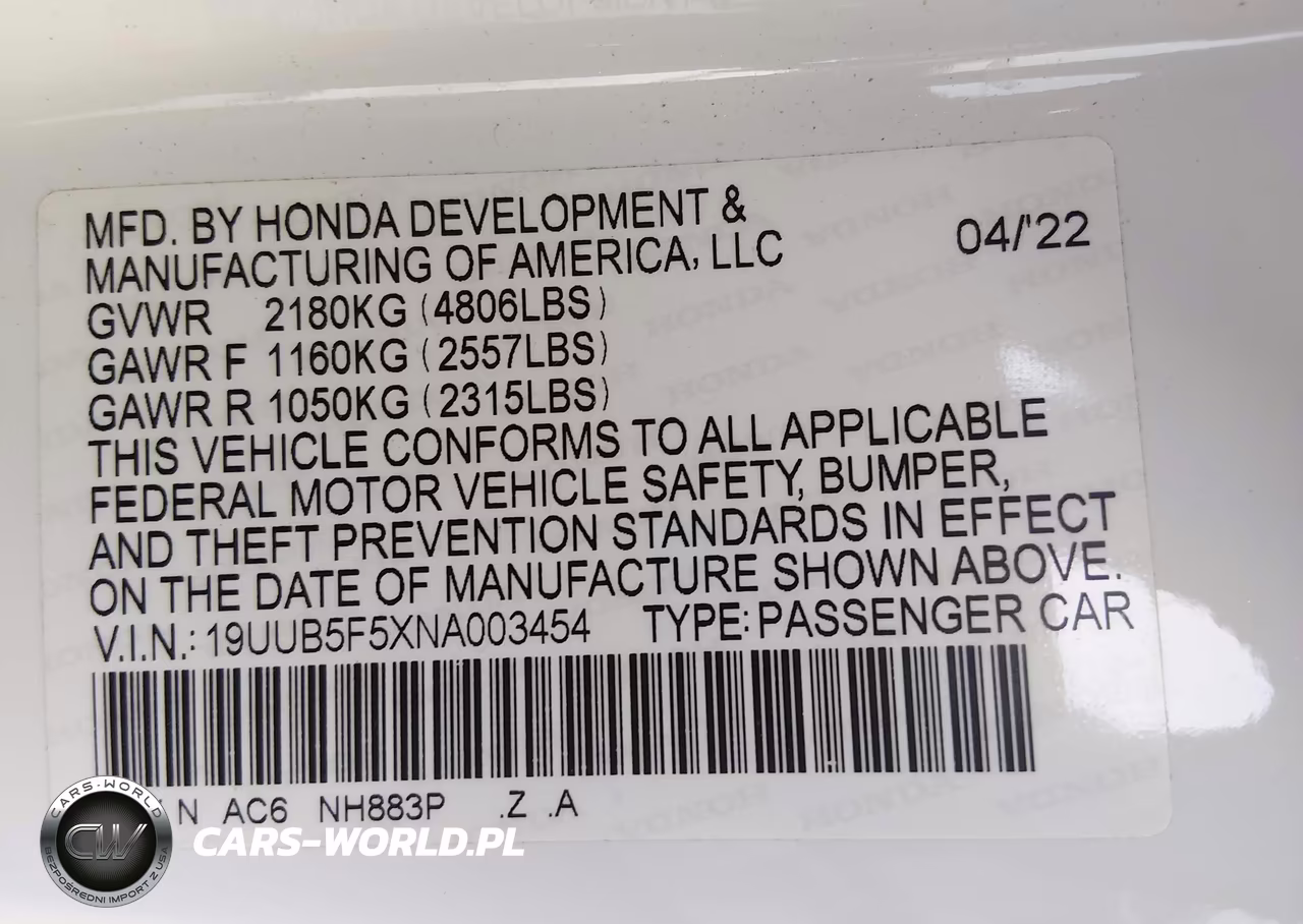 2022 Acura Tlx A-Spec Package VIN:19UUB5F5XNA003454 - 9
