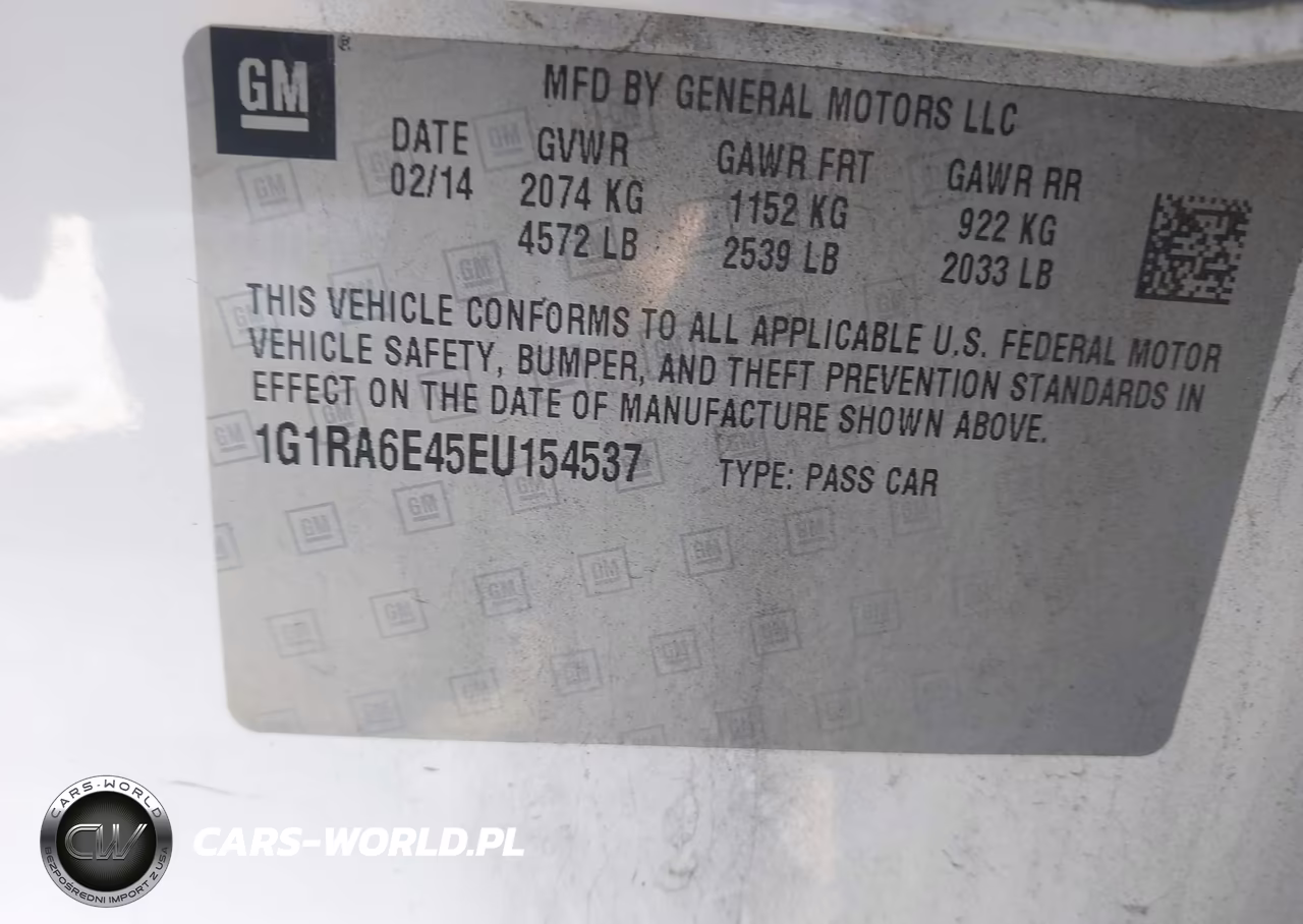 2014 Chevrolet Volt VIN:1G1RA6E45EU154537 - 9