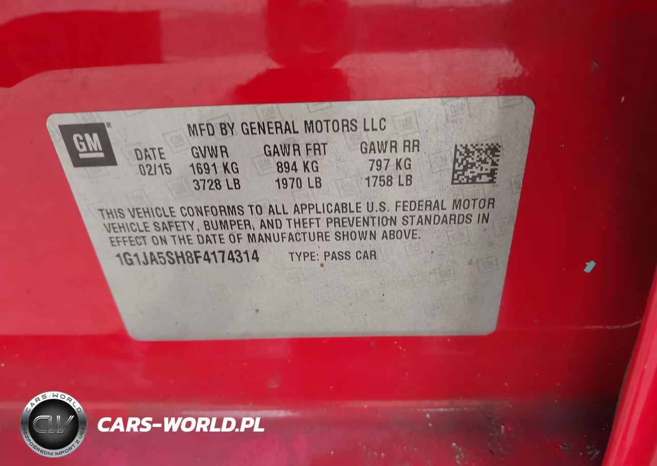 2015 Chevrolet Sonic Ls Auto VIN:1G1JA5SH8F4174314 - 9