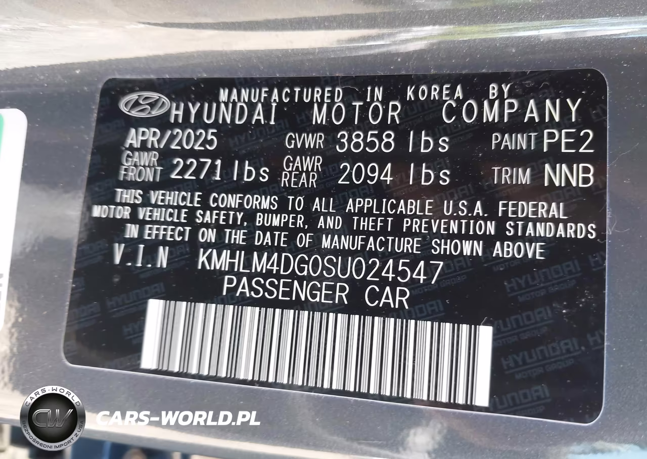 2025 Hyundai Elantra Sel Sport VIN:KMHLM4DG0SU024547 - 9