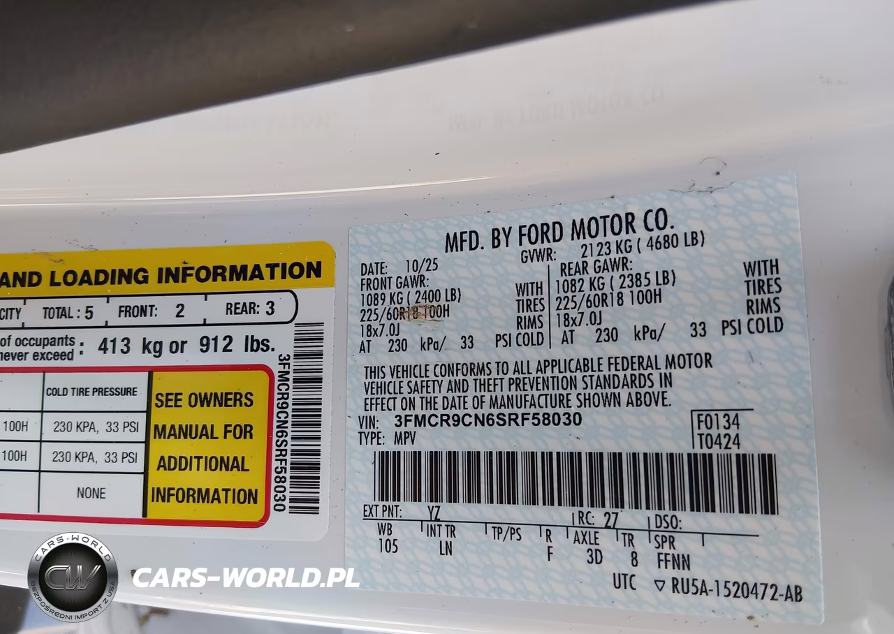 2025 Ford Bronco Sport Outer Banks VIN:3FMCR9CN6SRF58030 - 9