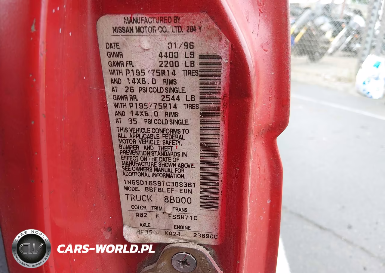 1996 Nissan Truck King Cab Se-King Cab Xe VIN:1N6SD16S9TC308361 - 9