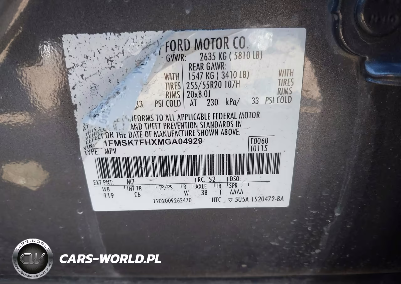 2021 Ford Explorer Limited VIN:1FMSK7FHXMGA04929 - 9