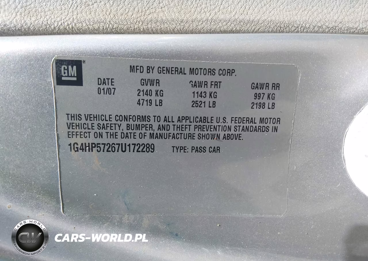 2007 Buick Lucerne Cx VIN:1G4HP57267U172289 - 9