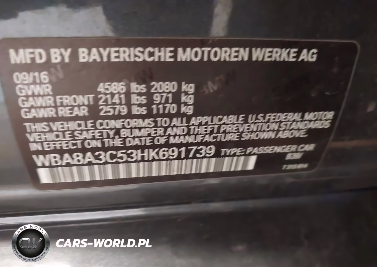 2017 BMW 320I xDrive VIN:WBA8A3C53HK691739 - 9