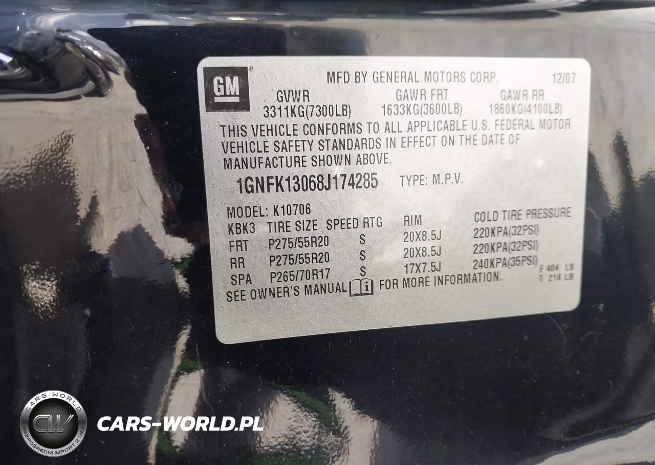 2008 Chevrolet Tahoe Ltz VIN:1GNFK13068J174285 - 9