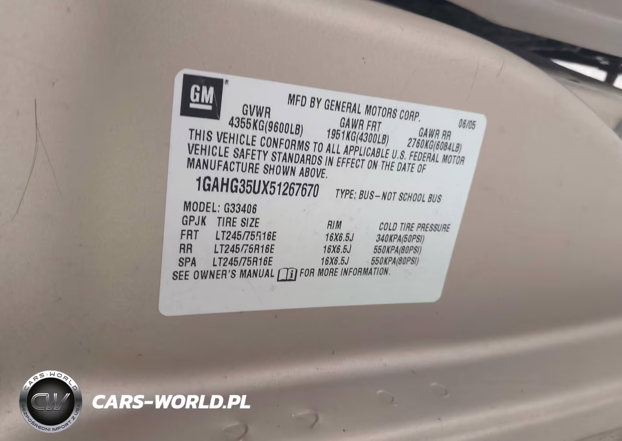 2005 Chevrolet Express VIN:1GAHG35UX51267670 - 9