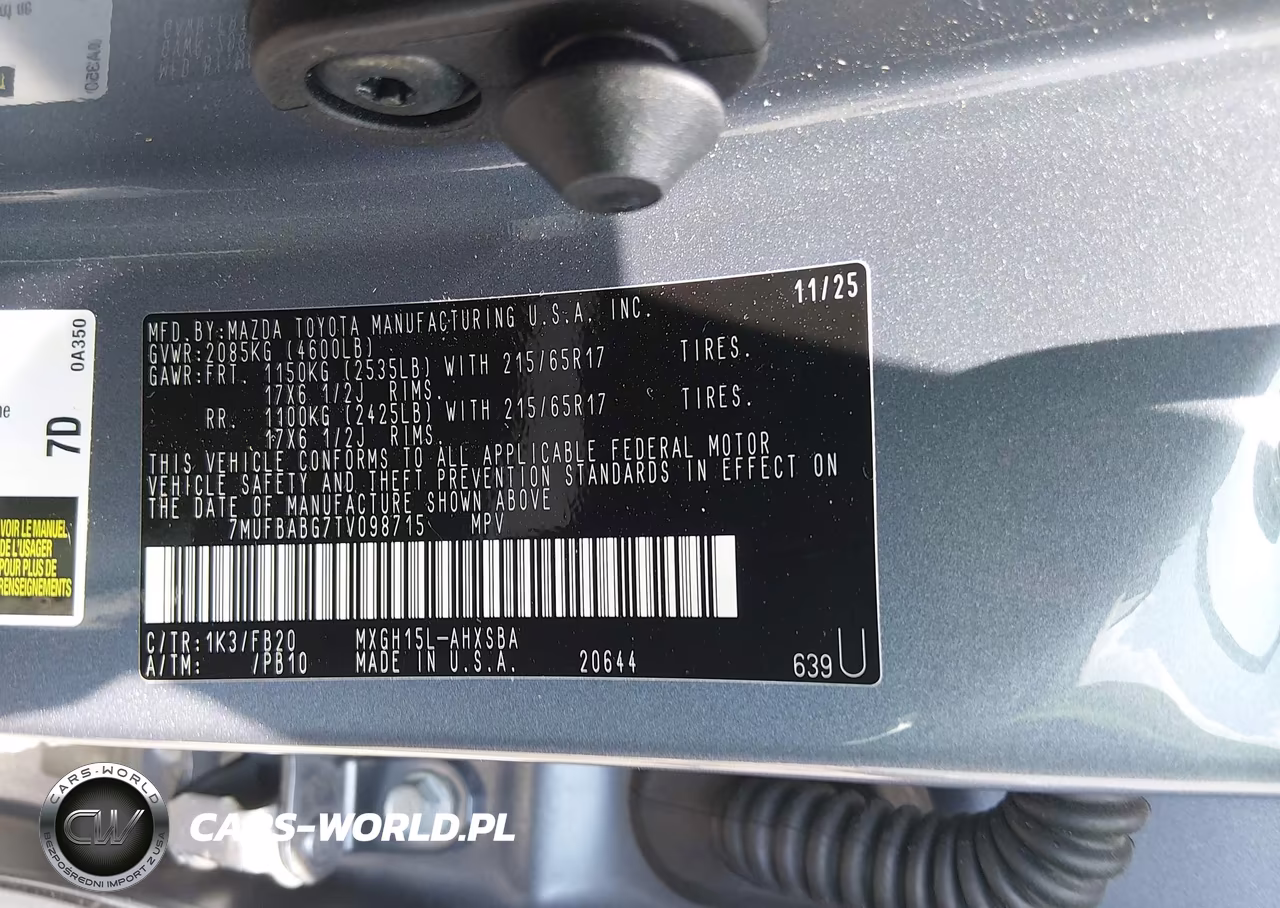 2026 Toyota Corolla Cross Hybrid Se VIN:7MUFBABG7TV098715 - 9