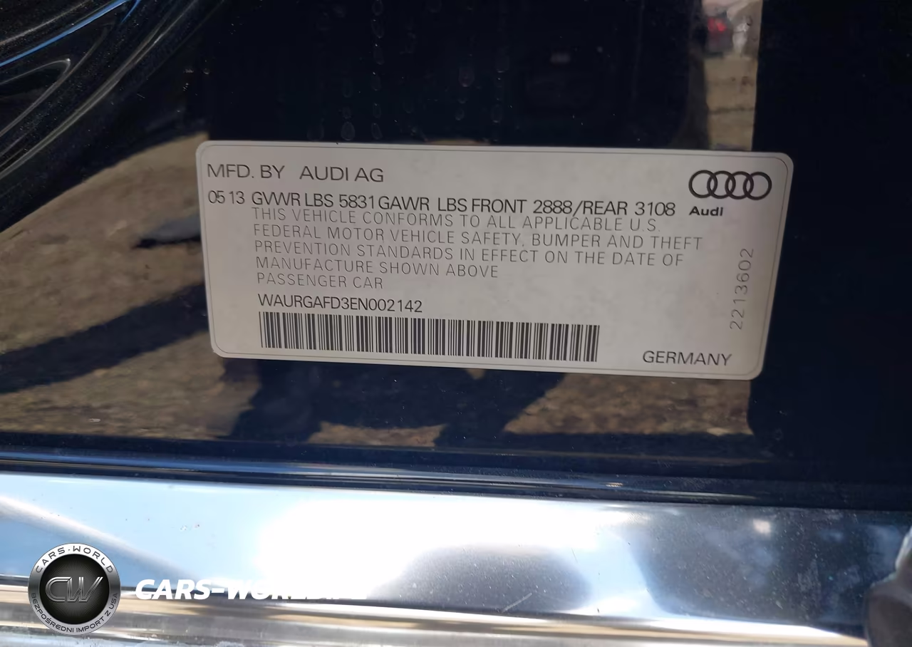 2014 Audi A8 L 3.0T VIN:WAURGAFD3EN002142 - 9