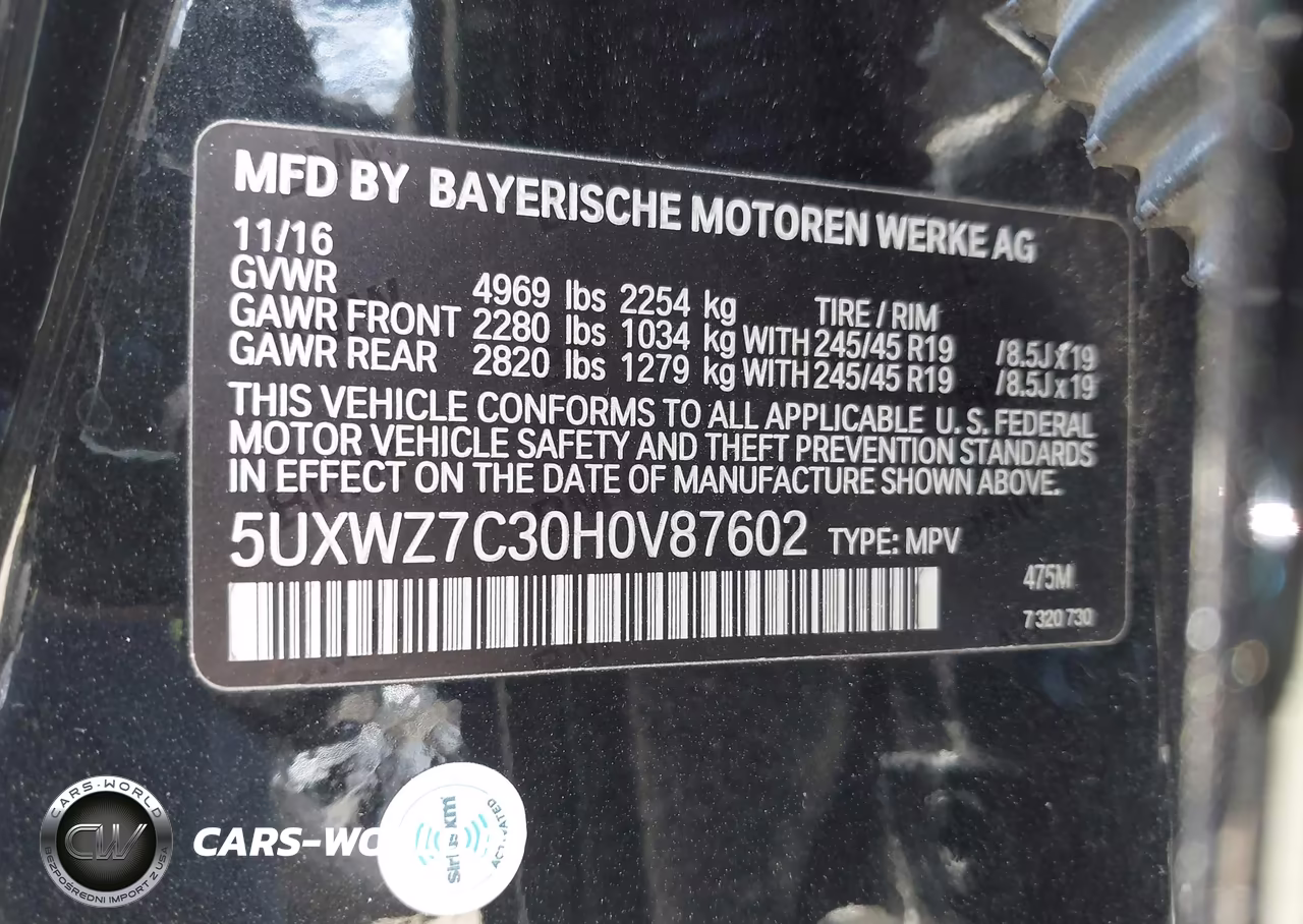 2017 BMW X3 Sdrive28I VIN:5UXWZ7C30H0V87602 - 9