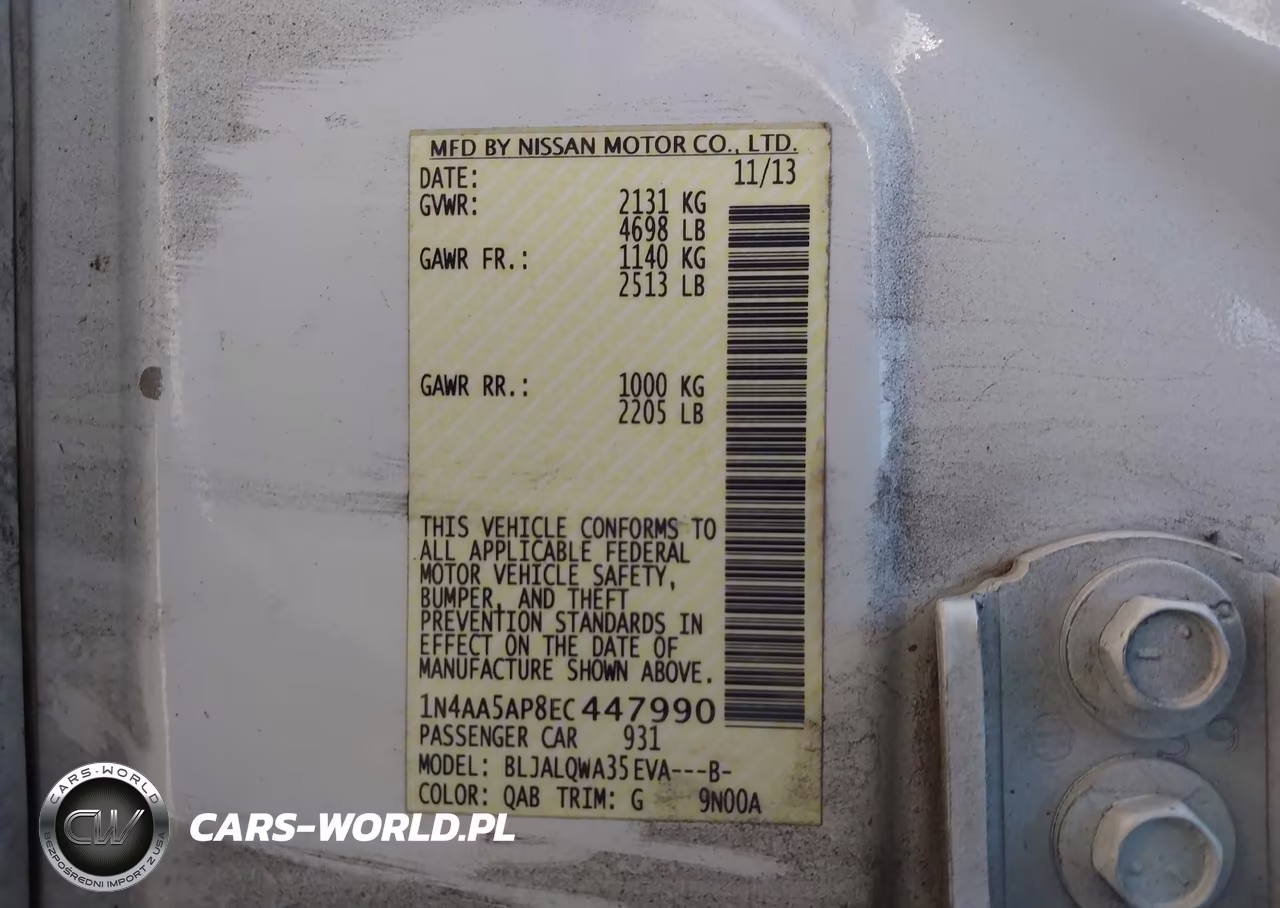 2014 Nissan Maxima 3.5 S VIN:1N4AA5AP8EC447990 - 9
