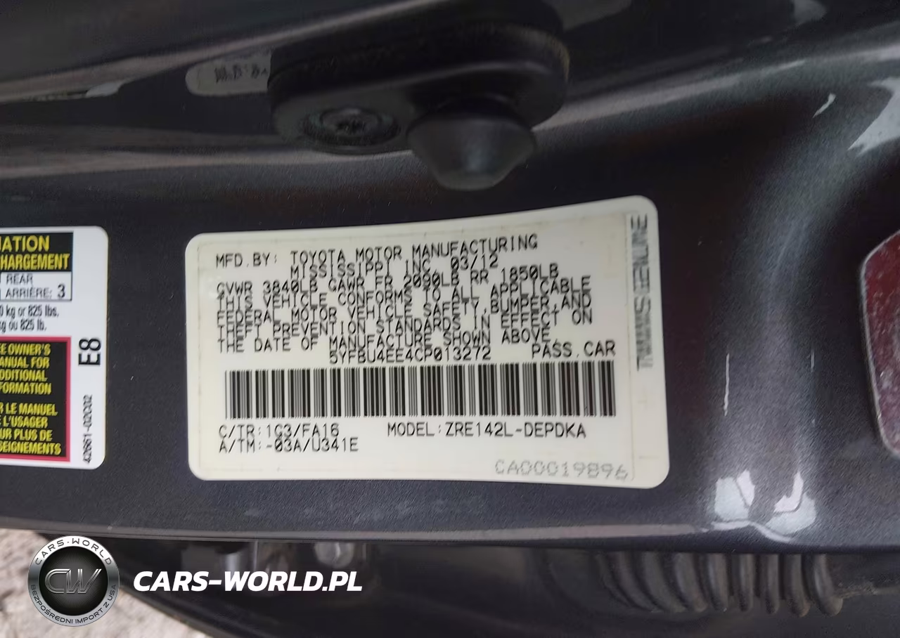 2012 Toyota Corolla L VIN:5YFBU4EE4CP013272 - 9