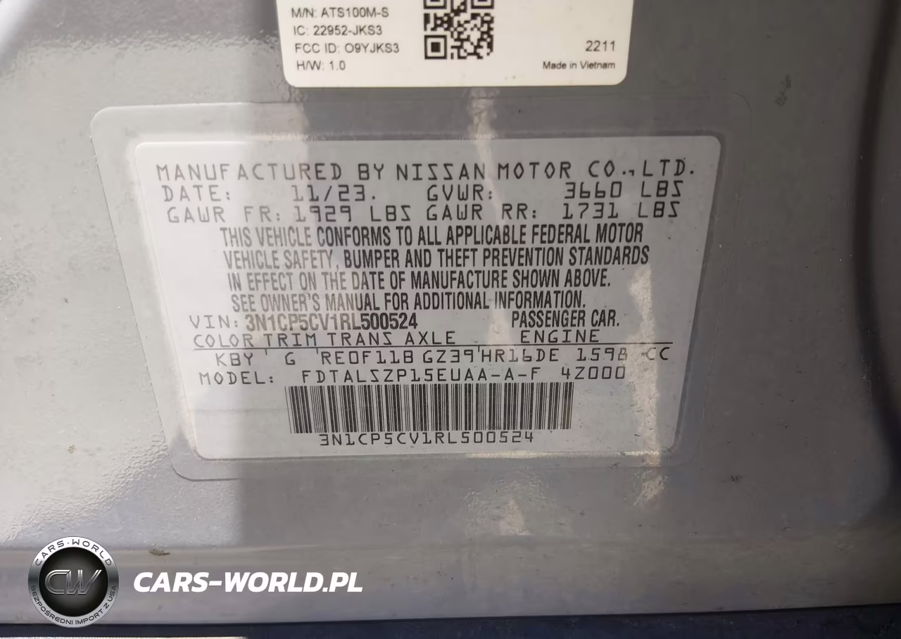 2024 Nissan Kicks Sv Xtronic Cvt VIN:3N1CP5CV1RL500524 - 9