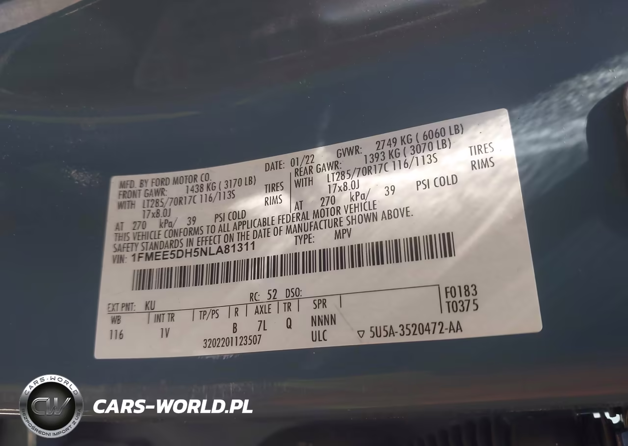 2022 Ford Bronco Badlands VIN:1FMEE5DH5NLA81311 - 9