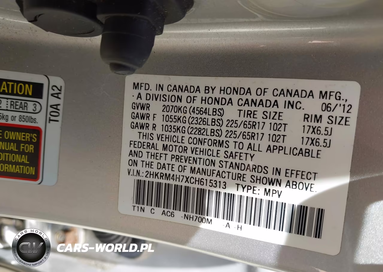 2012 Honda Cr-V Ex-L VIN:2HKRM4H7XCH615313 - 9