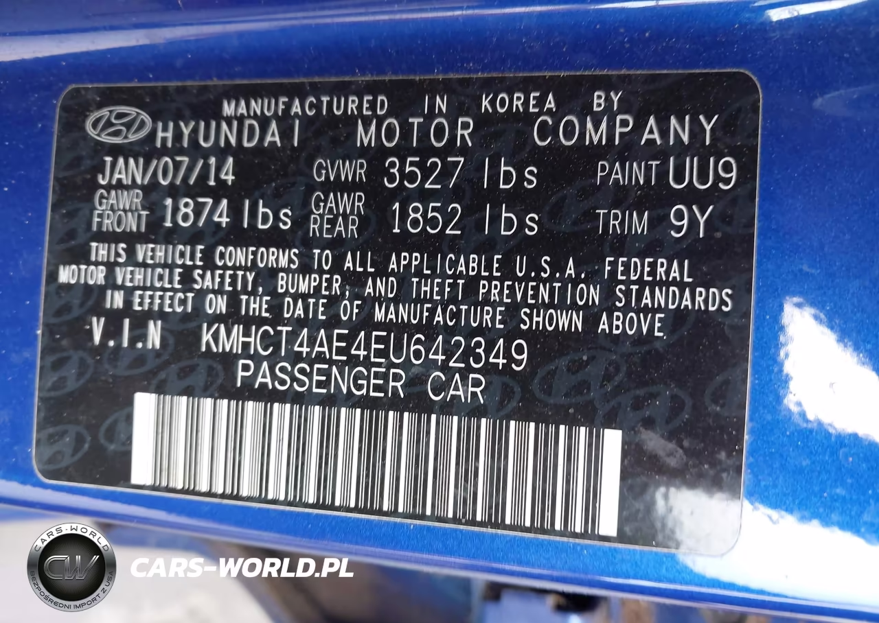 2014 Hyundai Accent Gls VIN:KMHCT4AE4EU642349 - 9
