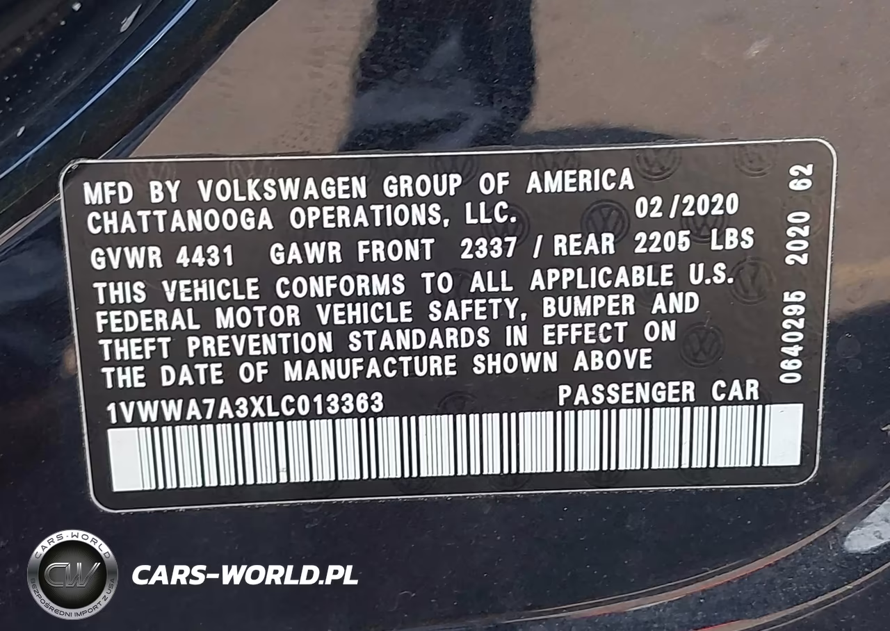 2020 Volkswagen Passat 2.0T Se VIN:1VWWA7A3XLC013363 - 9