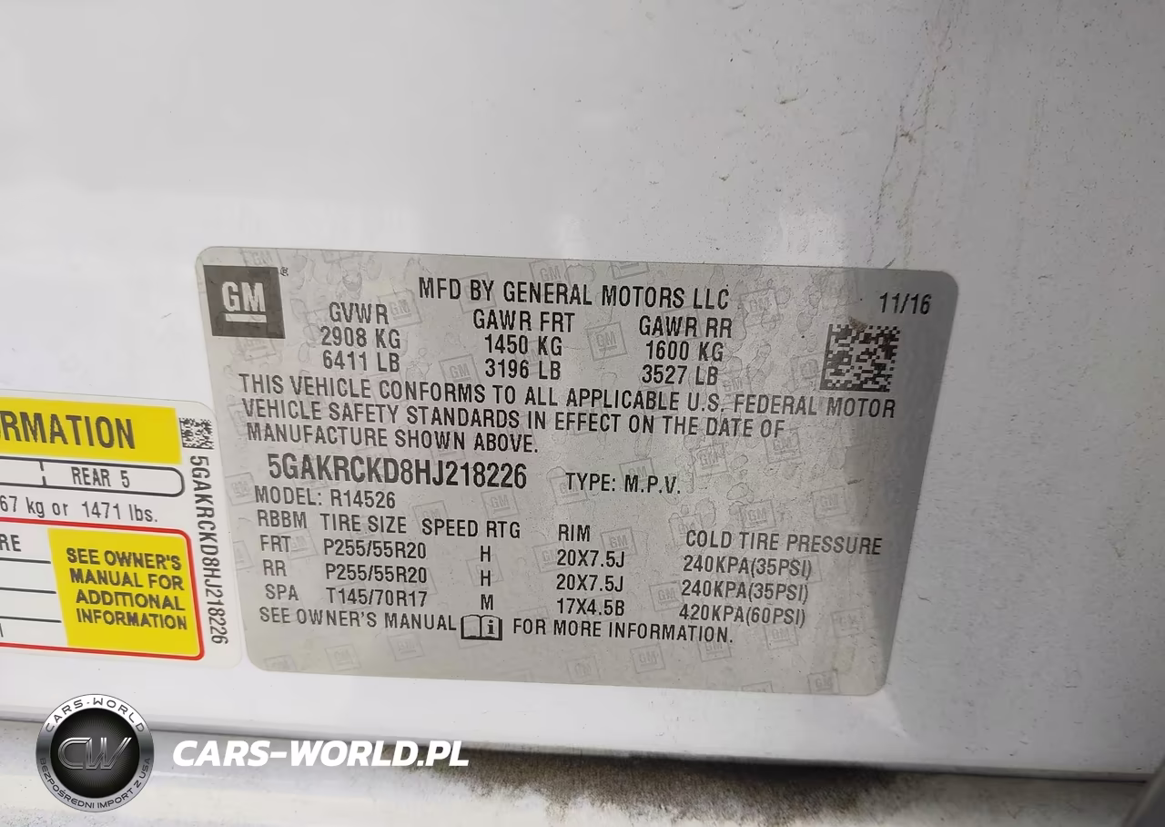 2017 Buick Enclave Premium VIN:5GAKRCKD8HJ218226 - 9