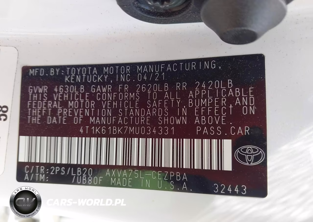 2021 Toyota Camry Xse Awd VIN:4T1K61BK7MU034331 - 9