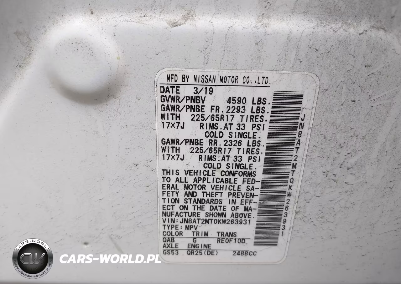 2019 Nissan Rogue Sv VIN:JN8AT2MT0KW263931 - 9