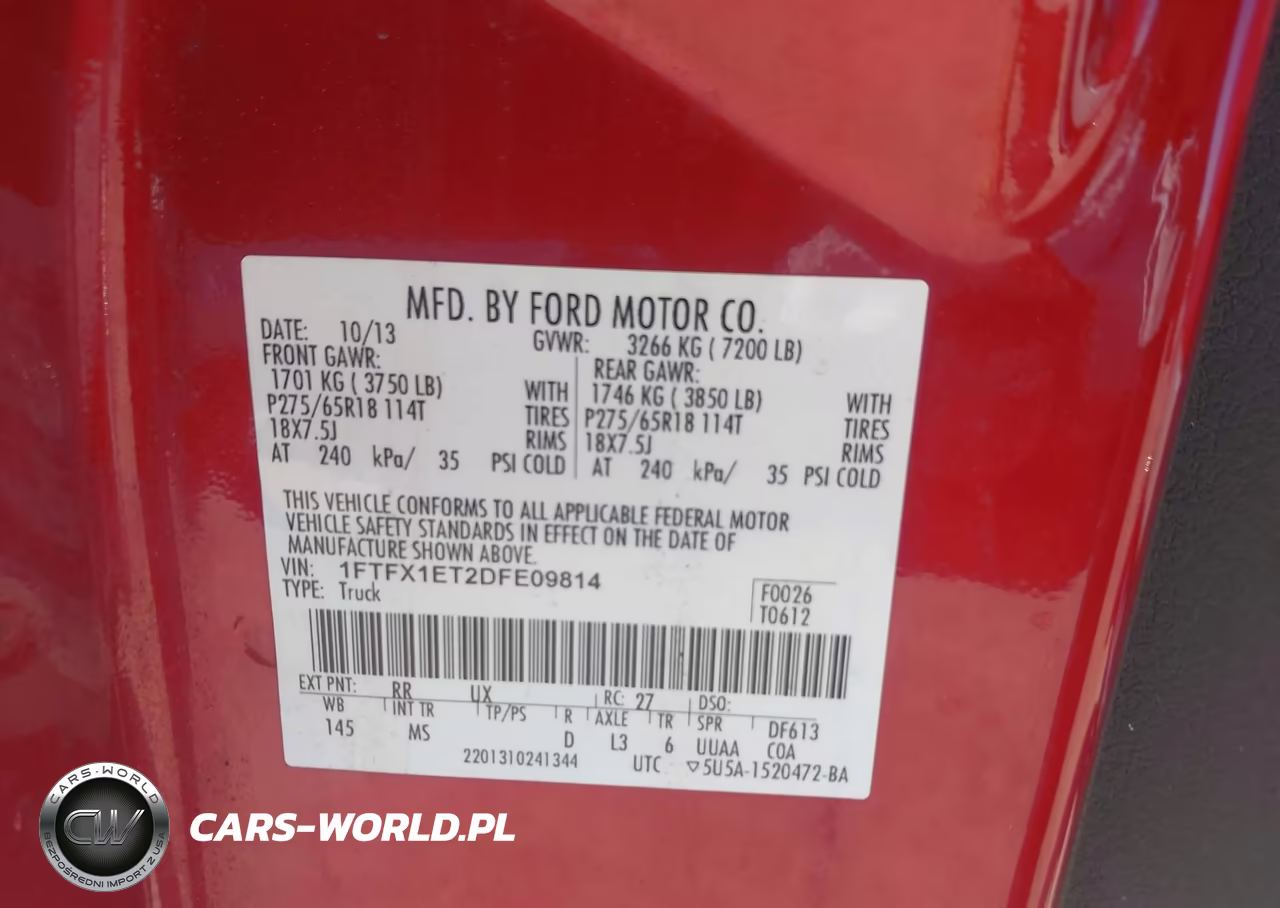 2013 Ford F-150 Xlt VIN:1FTFX1ET2DFE09814 - 9
