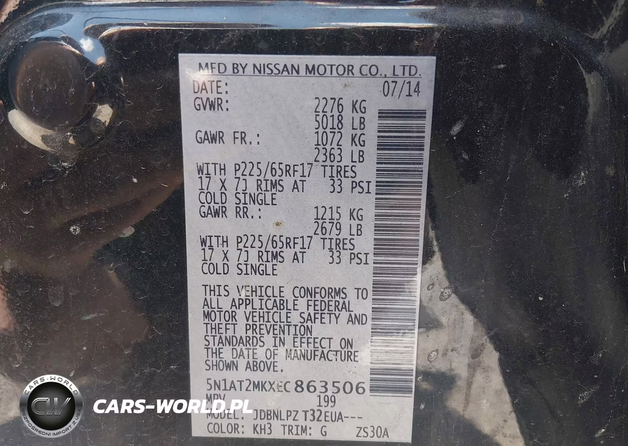 2014 Nissan Rogue S VIN:5N1AT2MKXEC863506 - 9