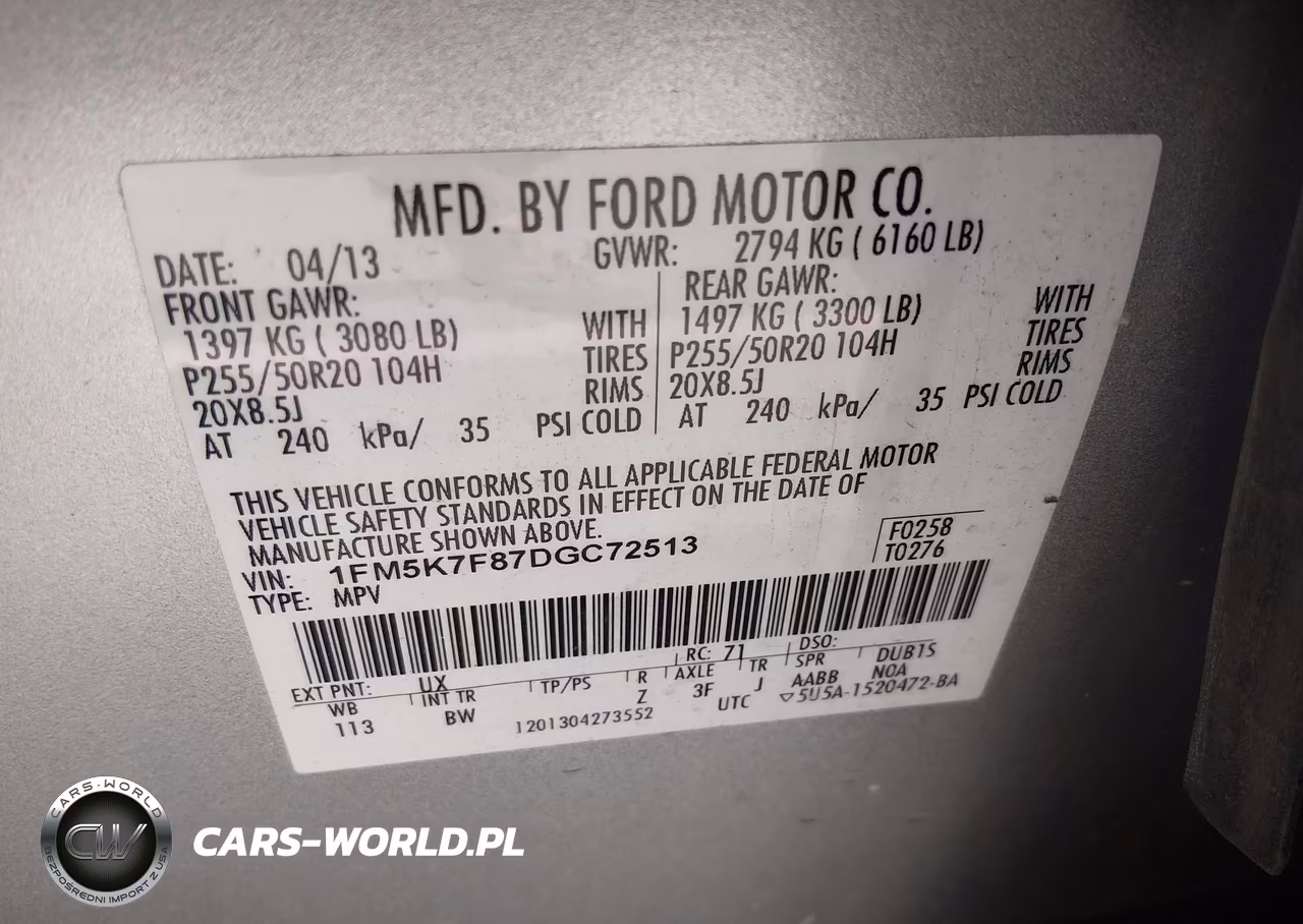 2013 Ford Explorer Limited VIN:1FM5K7F87DGC72513 - 9