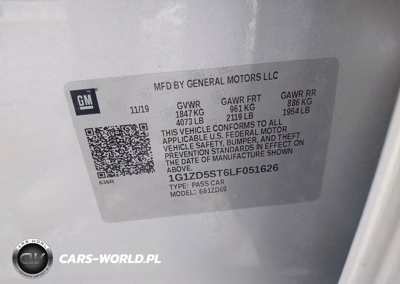 2020 Chevrolet Malibu Fwd Lt VIN:1G1ZD5ST6LF051626 - 9