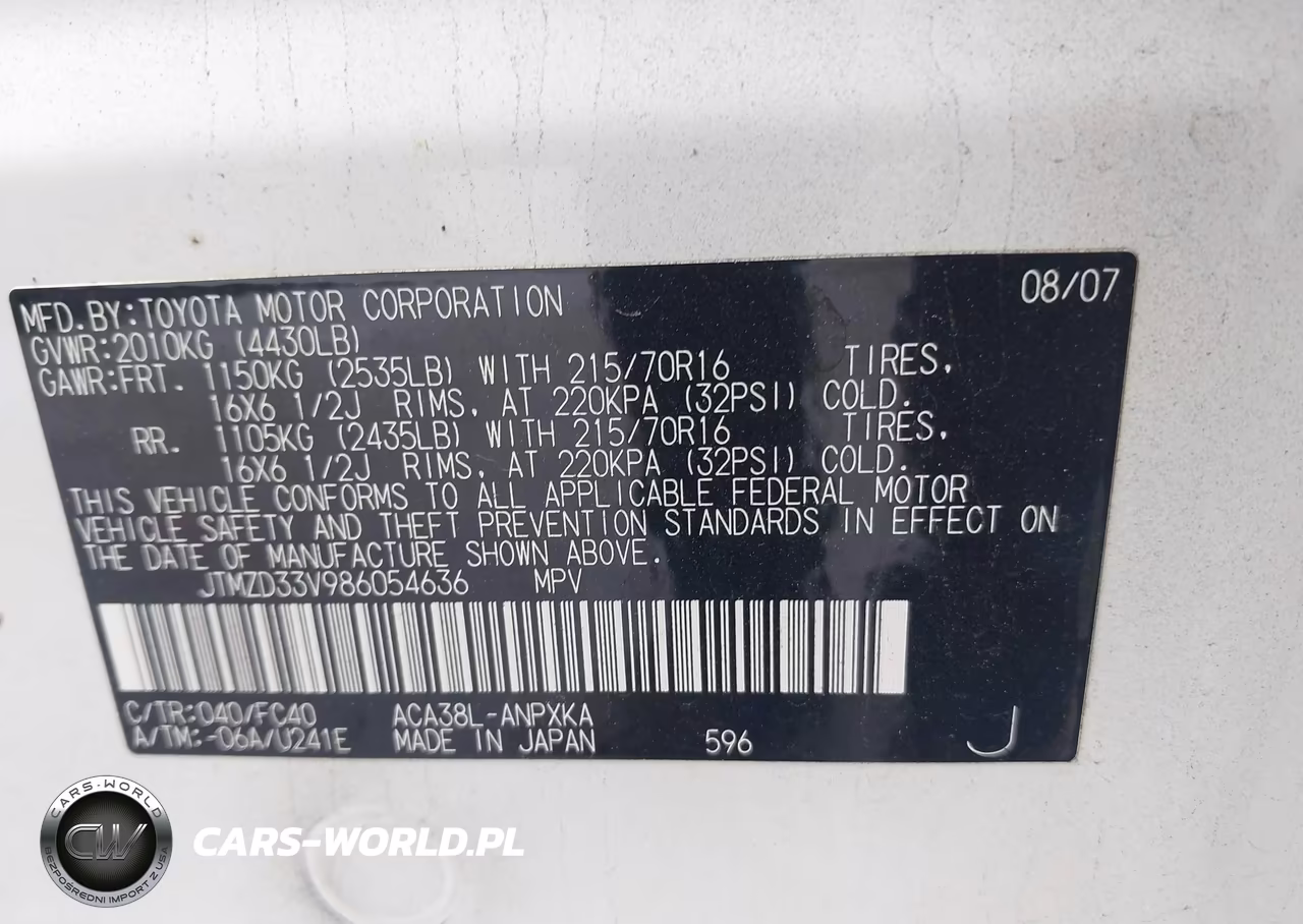 2008 Toyota Rav4 VIN:JTMZD33V986054636 - 9