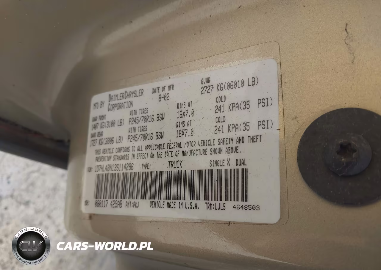 2003 Dodge Dakota Slt VIN:1D7HL48N13S114296 - 9