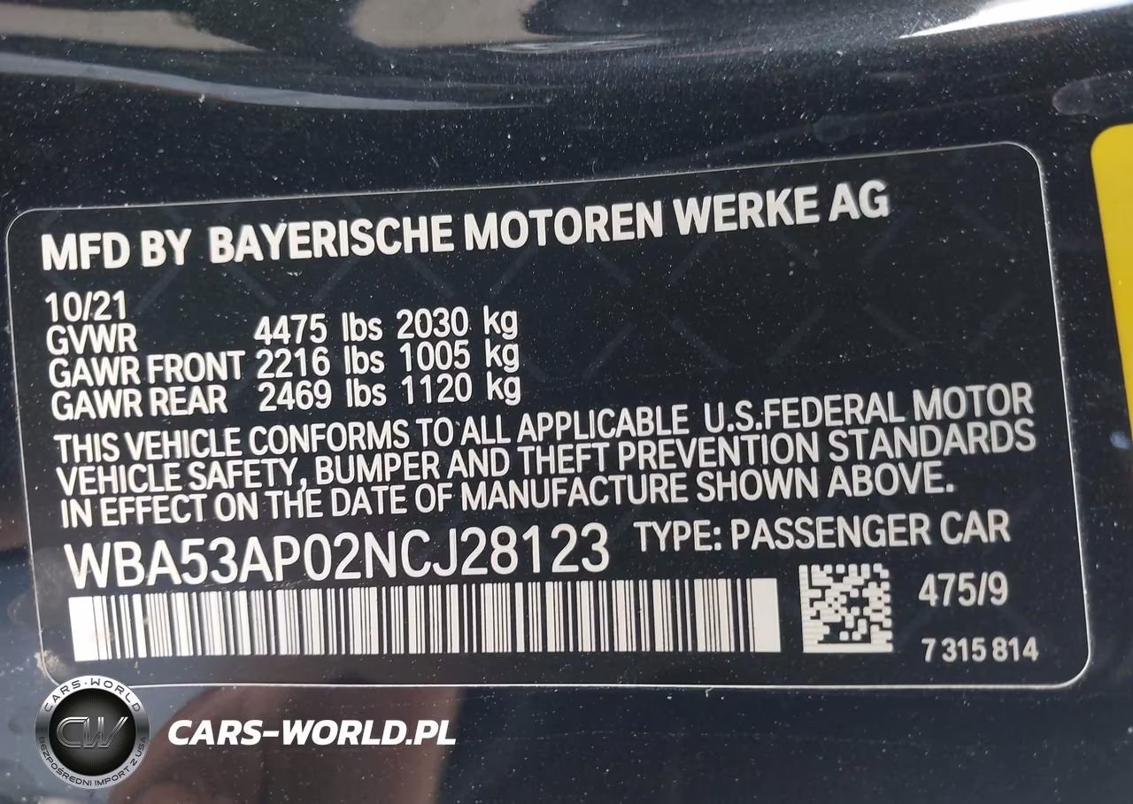 2022 BMW 430I VIN:WBA53AP02NCJ28123 - 9