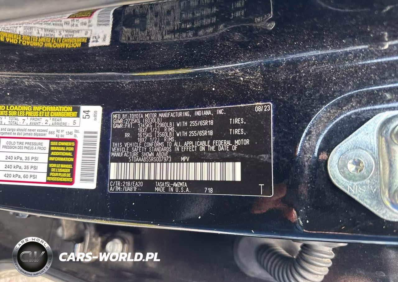 2024 Toyota Grand Highlander Xle VIN:5TDAAAB55RS007973 - 9