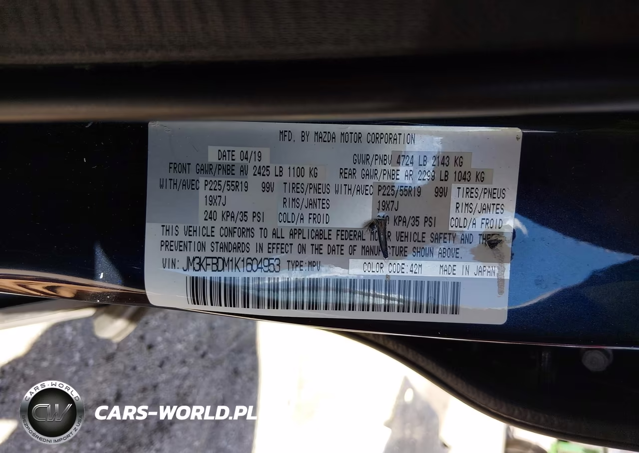 2019 Mazda Cx-5 Grand Touring VIN:JM3KFBDM1K1604953 - 9