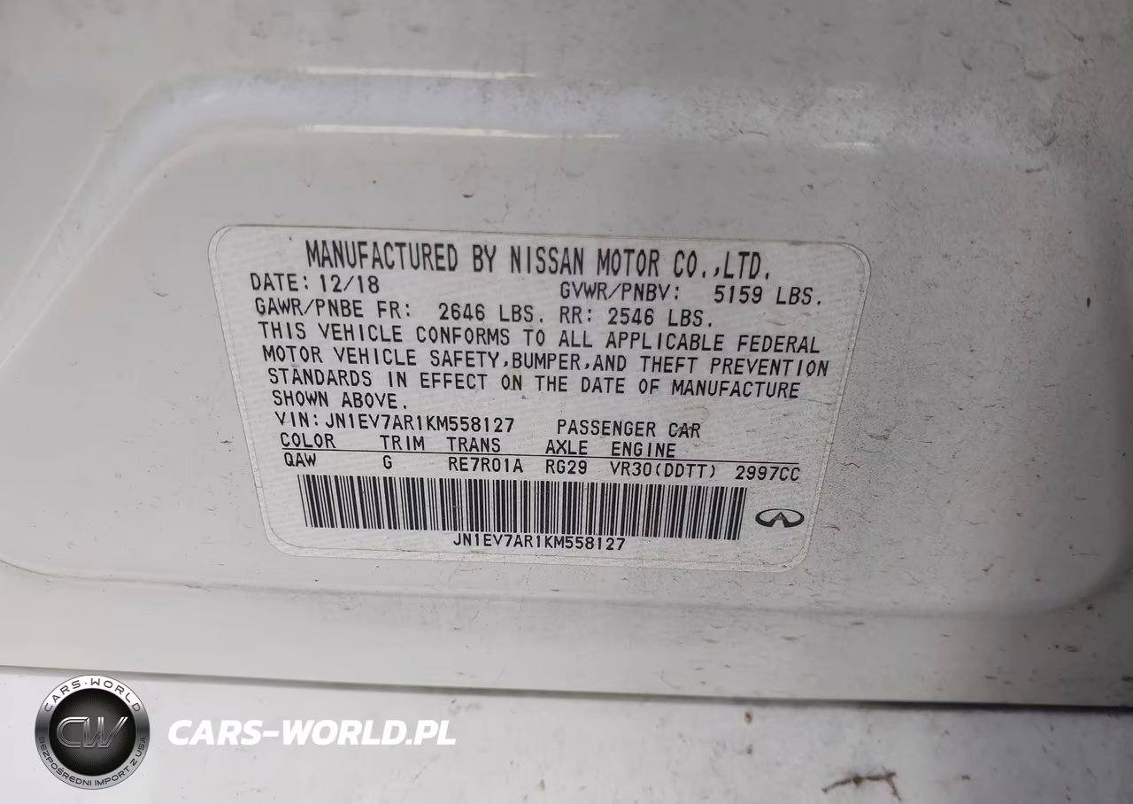 2019 Infiniti Q50 3.0T Luxe VIN:JN1EV7AR1KM558127 - 9
