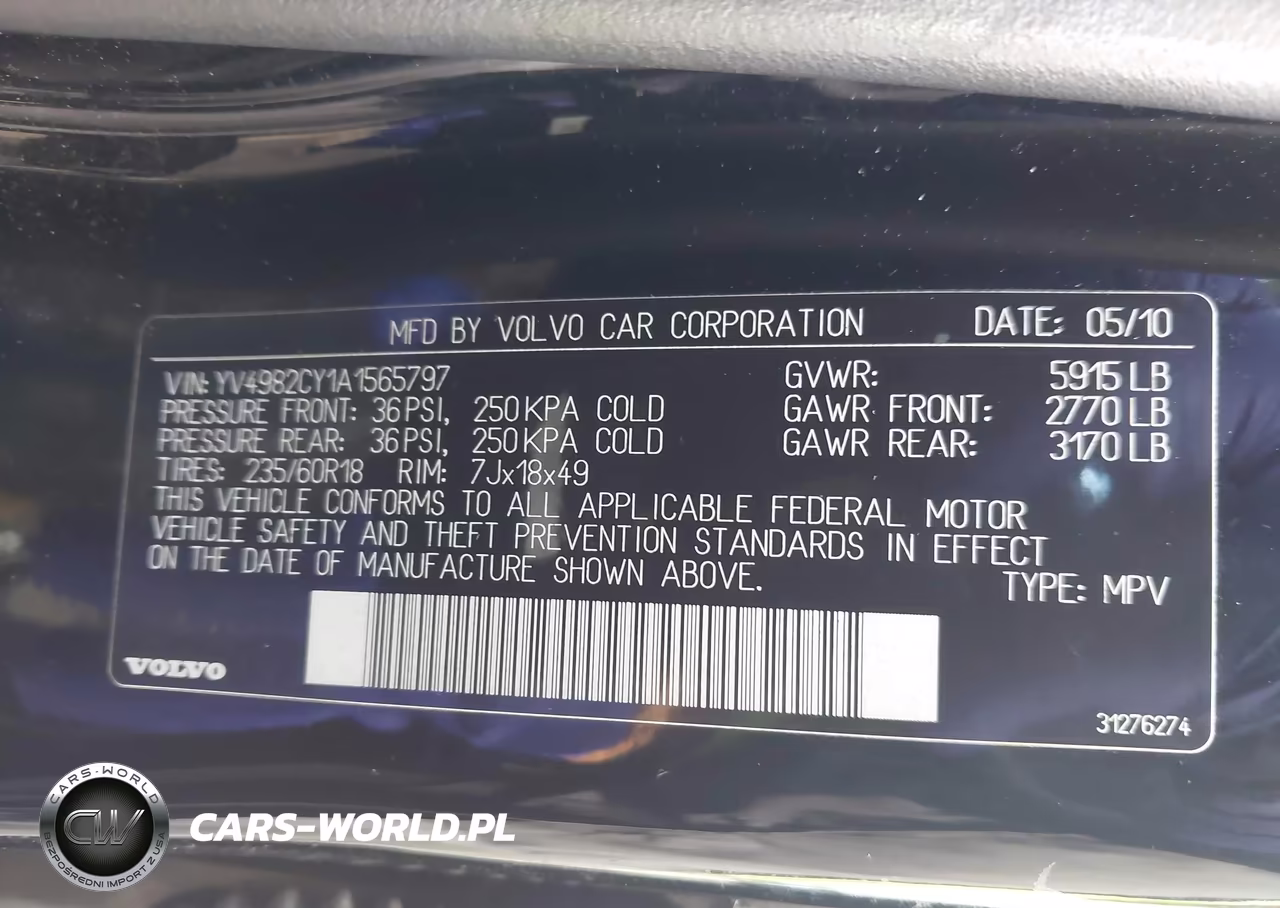 2010 Volvo Xc90 3.2 VIN:YV4982CY1A1565797 - 9