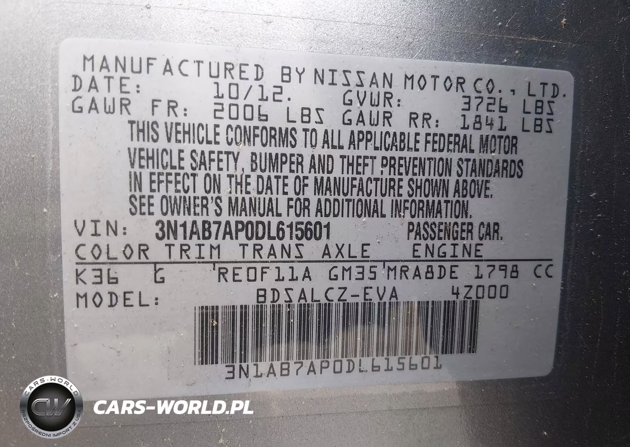 2013 Nissan Sentra S VIN:3N1AB7AP0DL615601 - 9