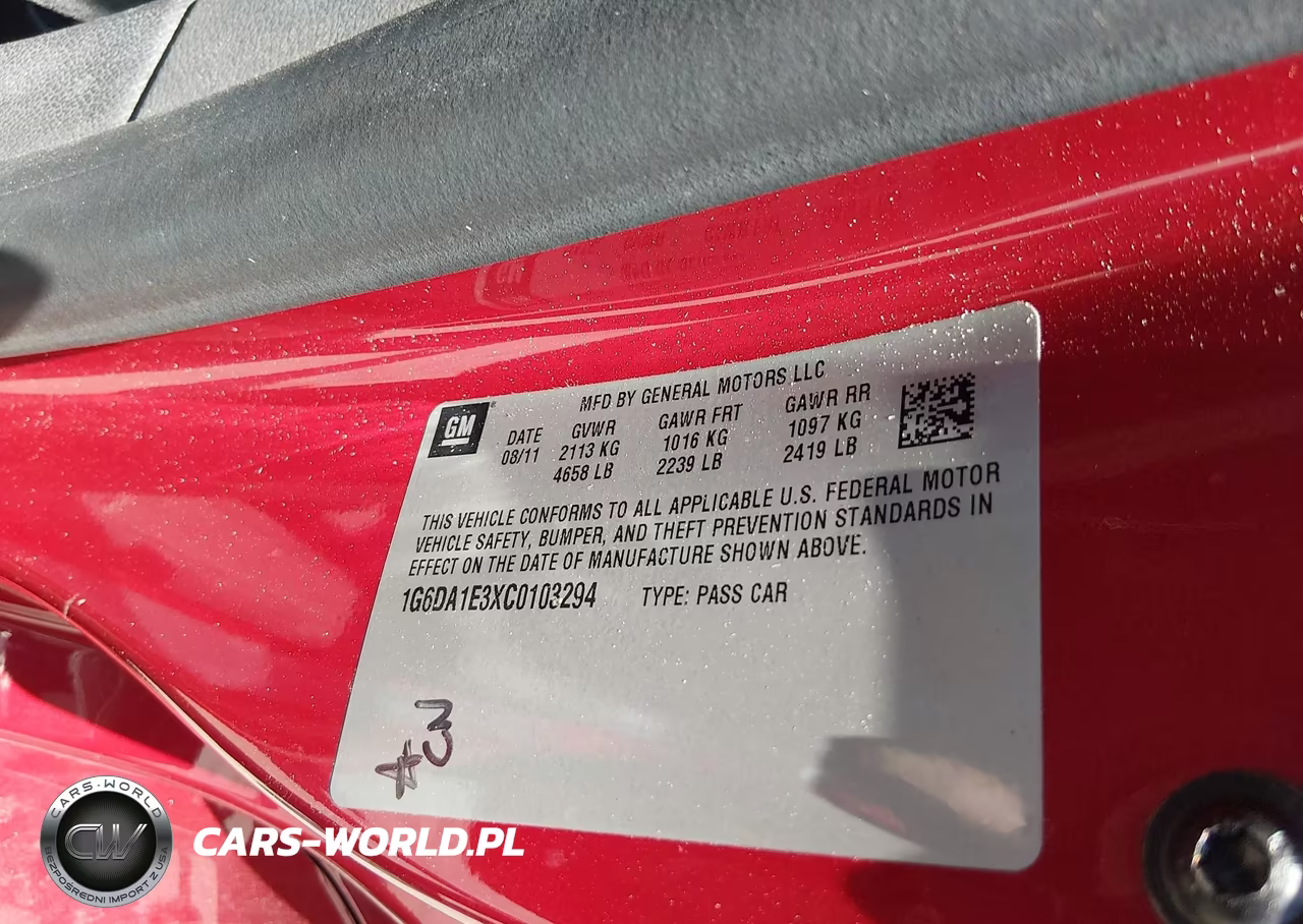 2012 Cadillac Cts Standard VIN:1G6DA1E3XC0103294 - 9