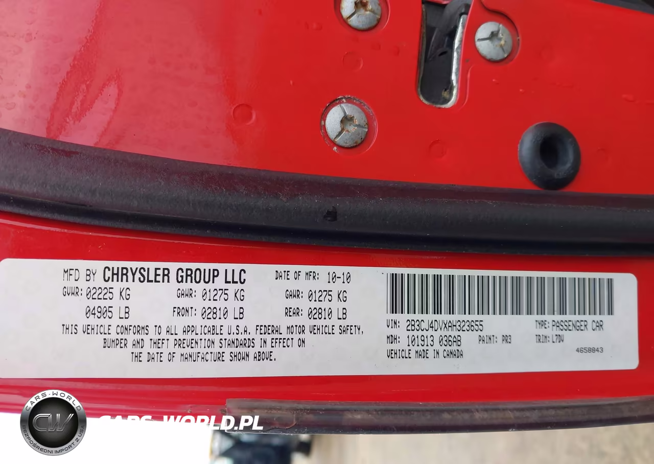 2010 Dodge Challenger Se VIN:2B3CJ4DVXAH323655 - 9