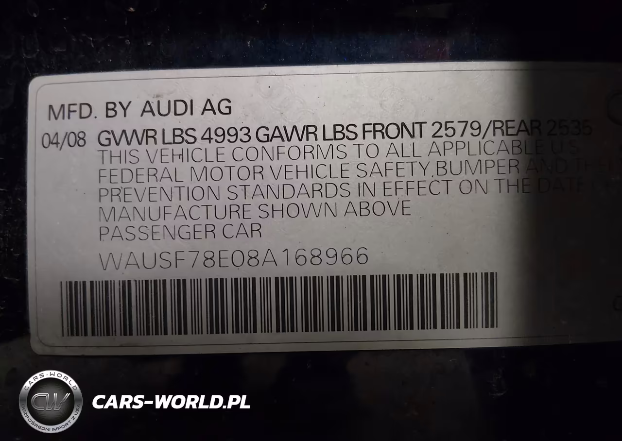 2008 Audi A4 2.0T-2.0T Avant Special Edition VIN:WAUSF78E08A168966 - 9
