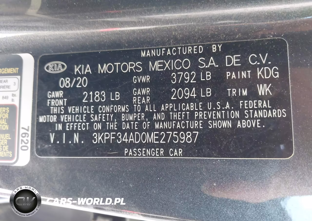 2021 Kia Forte Gt-Line VIN:3KPF34AD0ME275987 - 9