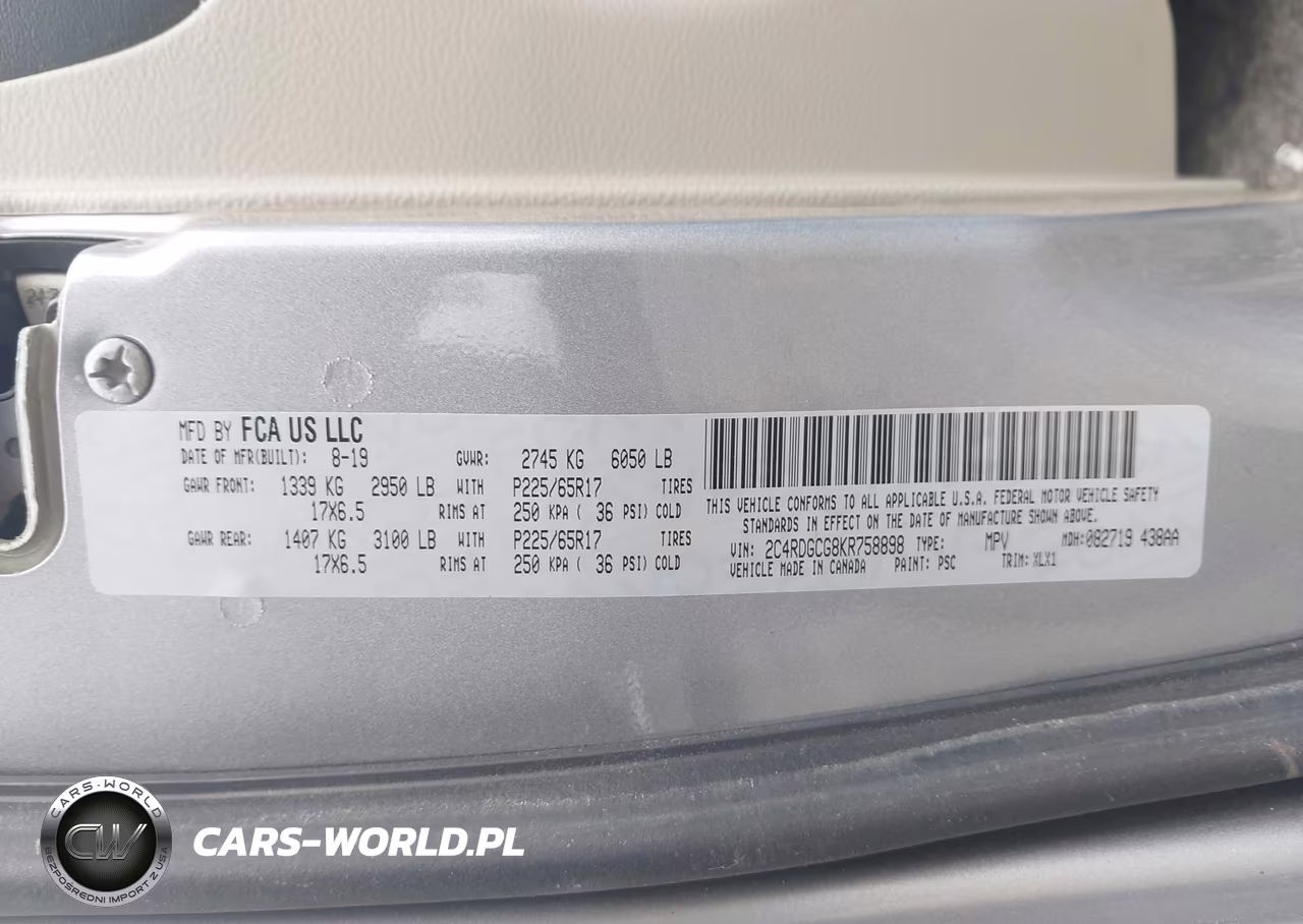 2019 Dodge Grand Caravan Sxt VIN:2C4RDGCG8KR758898 - 9